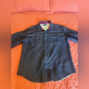 Tommy Hilfiger brown wool-lined suede coat XL